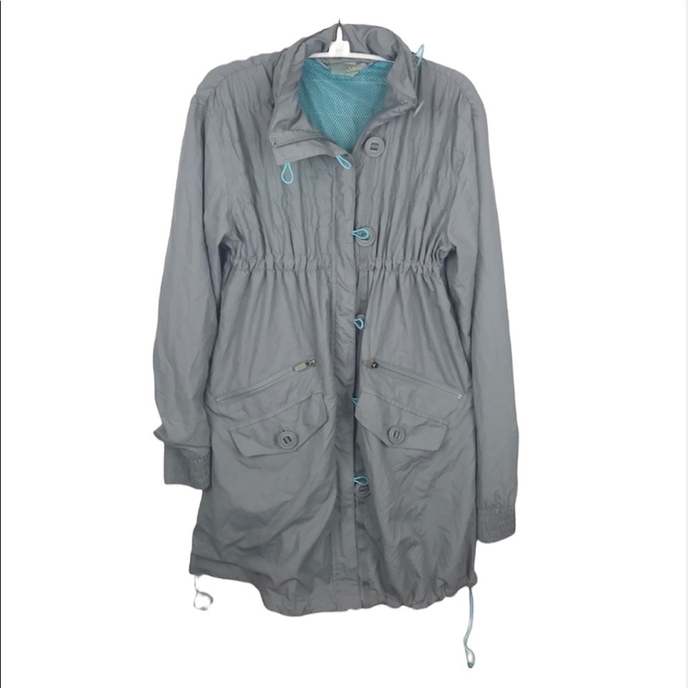 Athleta Windbreaker Raining Gray Jacket Size S - image 1
